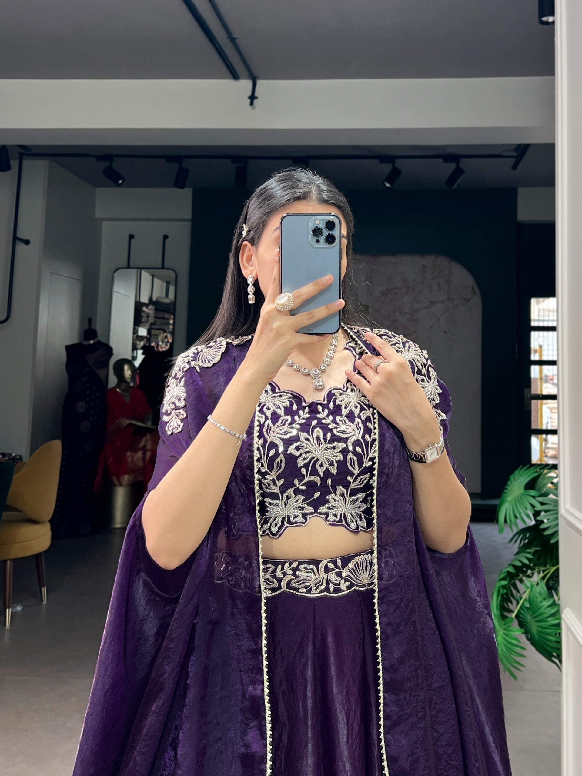 Regal Veil Lehenga Set