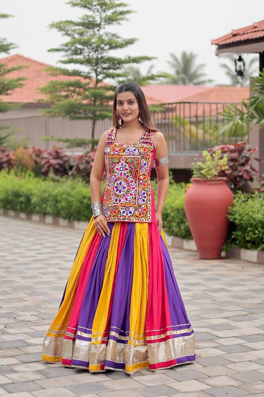 Navrang Gamathi Mirror Work Lehenga Choli Set