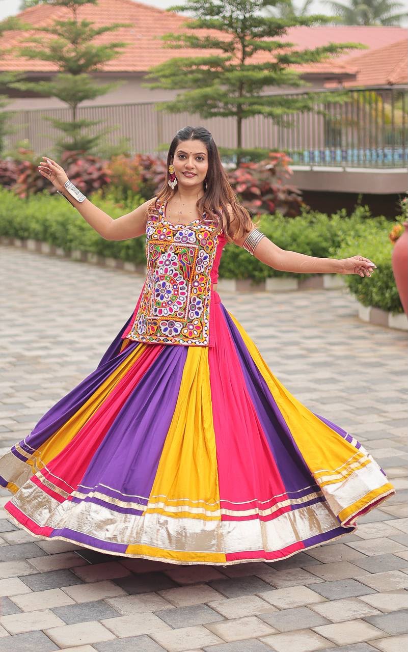 Navrang Gamathi Mirror Work Lehenga Choli Set