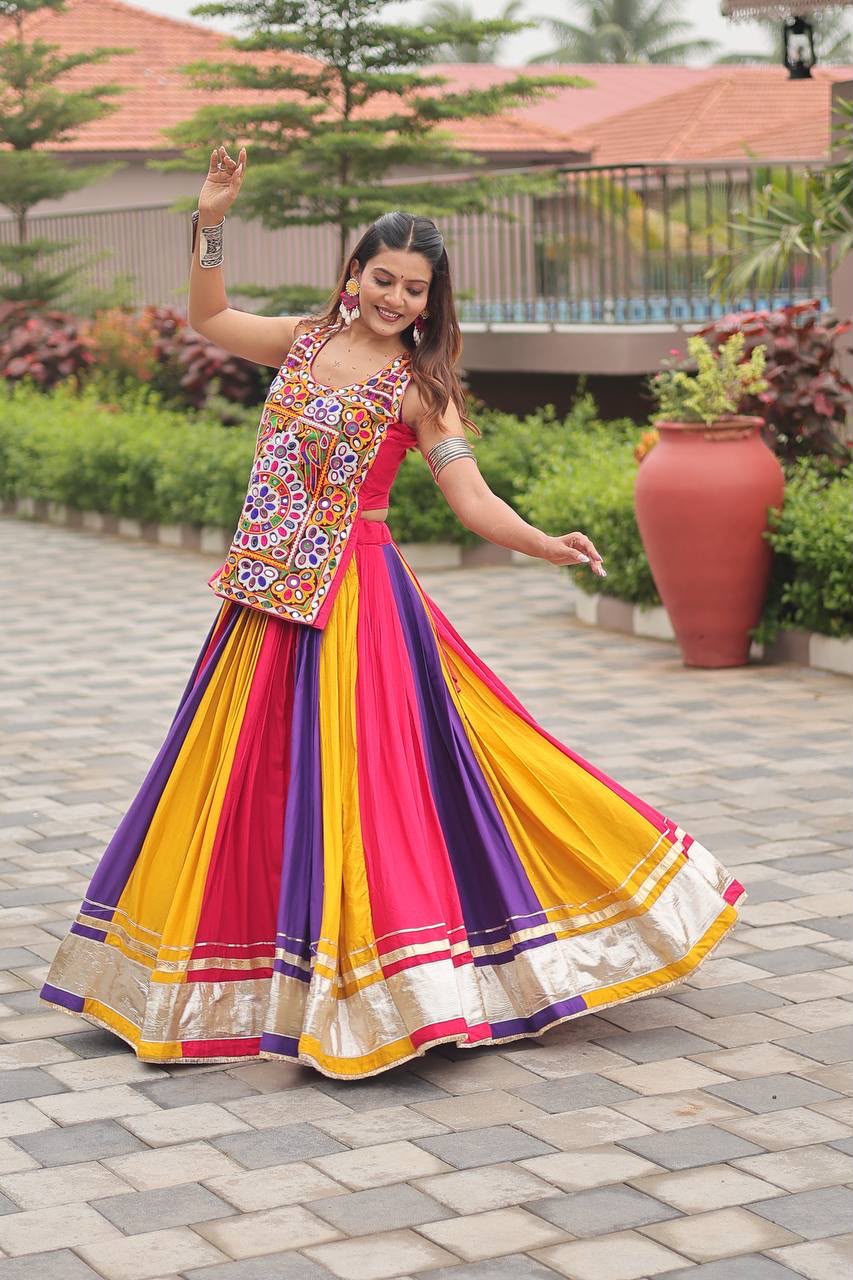 Navrang Gamathi Mirror Work Lehenga Choli Set