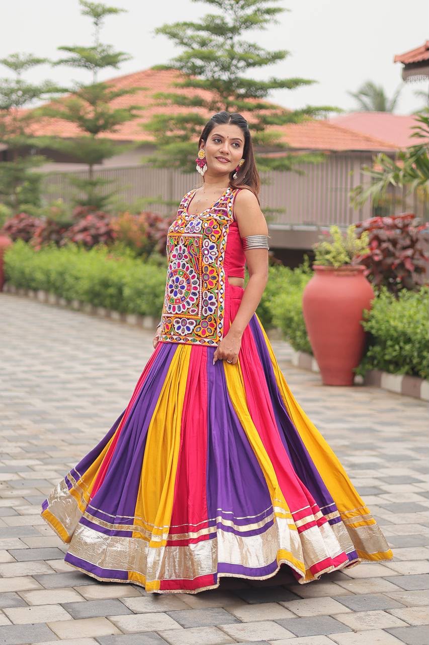 Navrang Gamathi Mirror Work Lehenga Choli Set