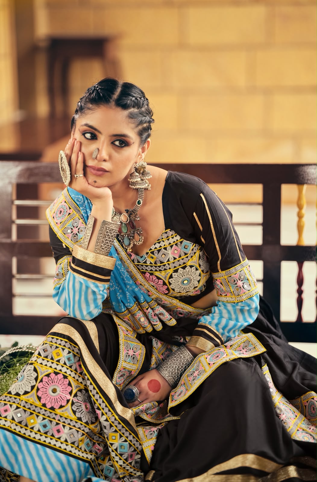 Midnight Muse Embroidered Lehenga Choli