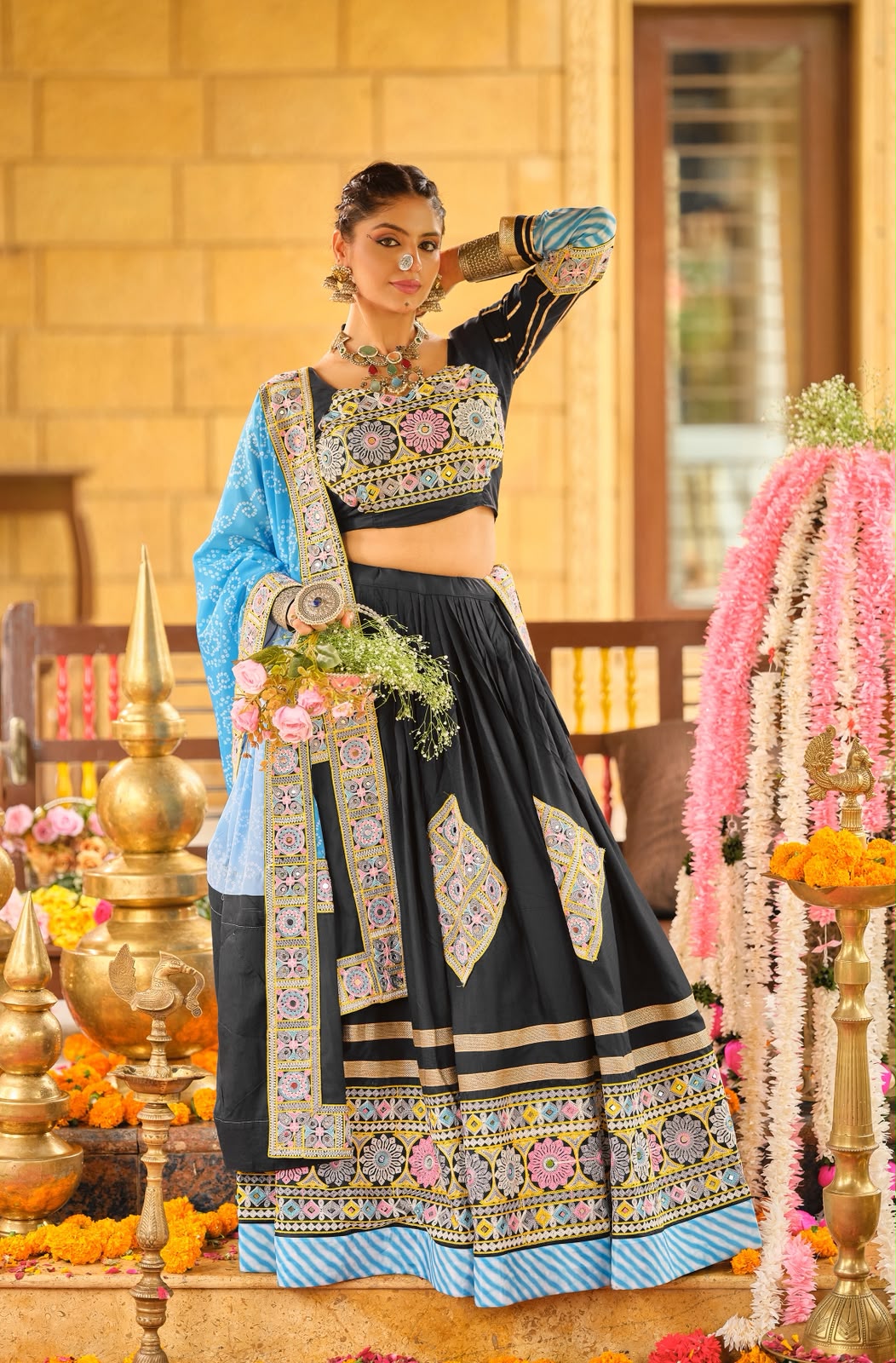 Midnight Muse Embroidered Lehenga Choli