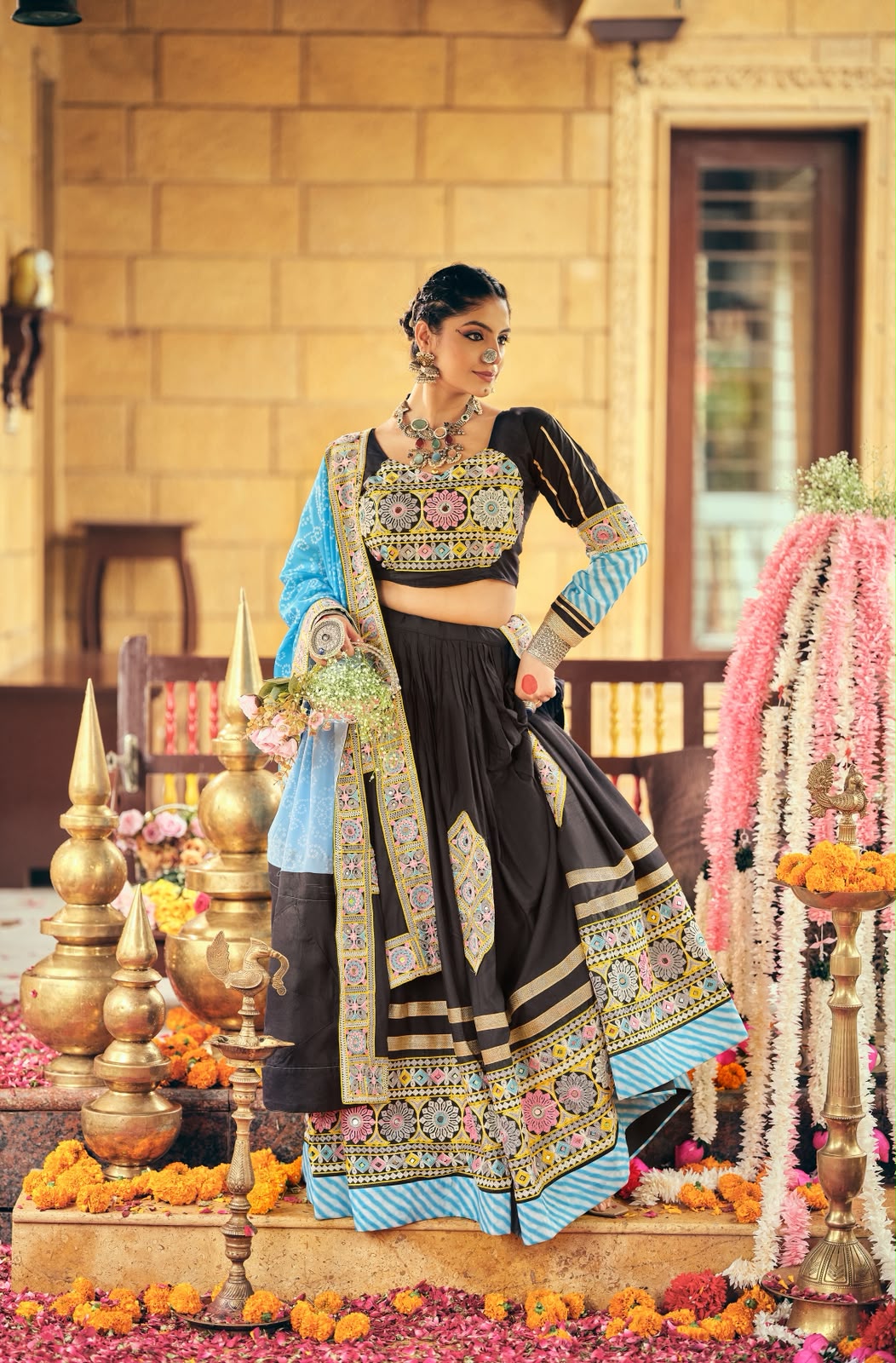 Midnight Muse Embroidered Lehenga Choli