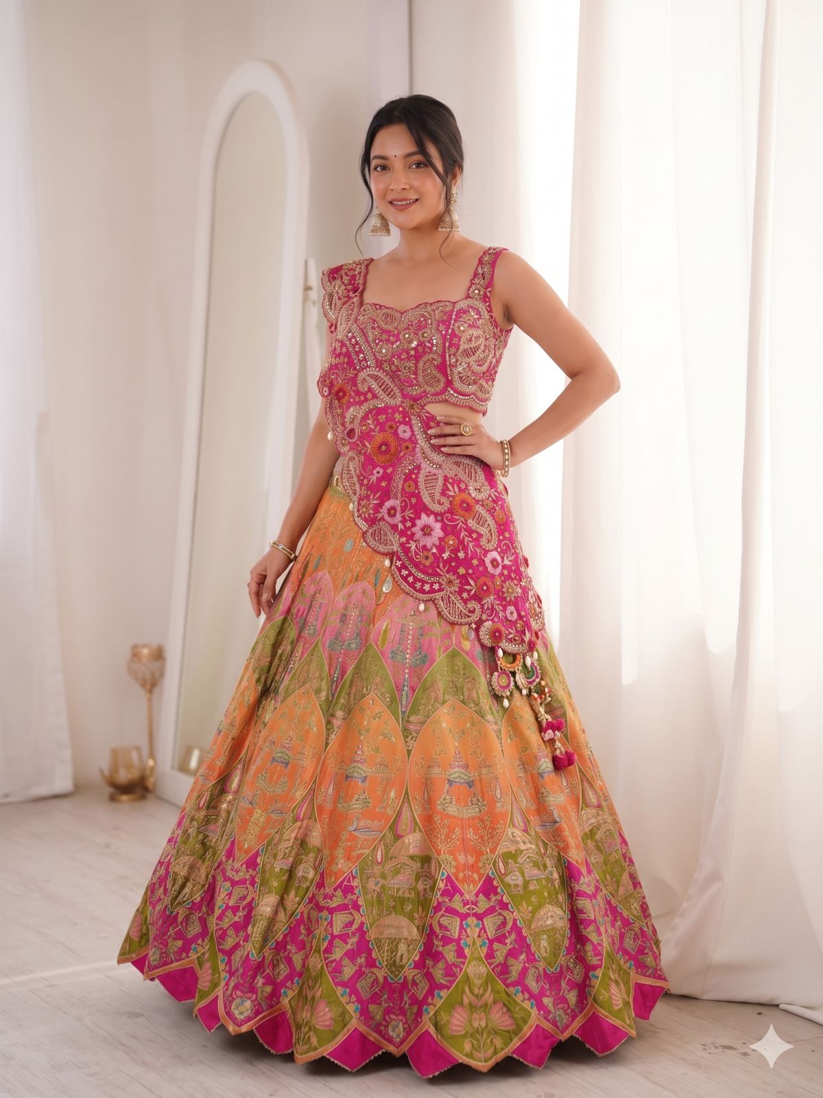Super Embroidery Coding work  Lehengha choli