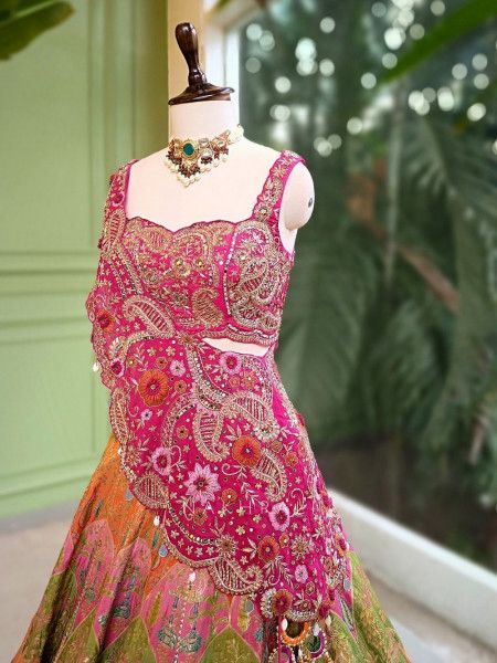 Super Embroidery Coding work  Lehengha choli