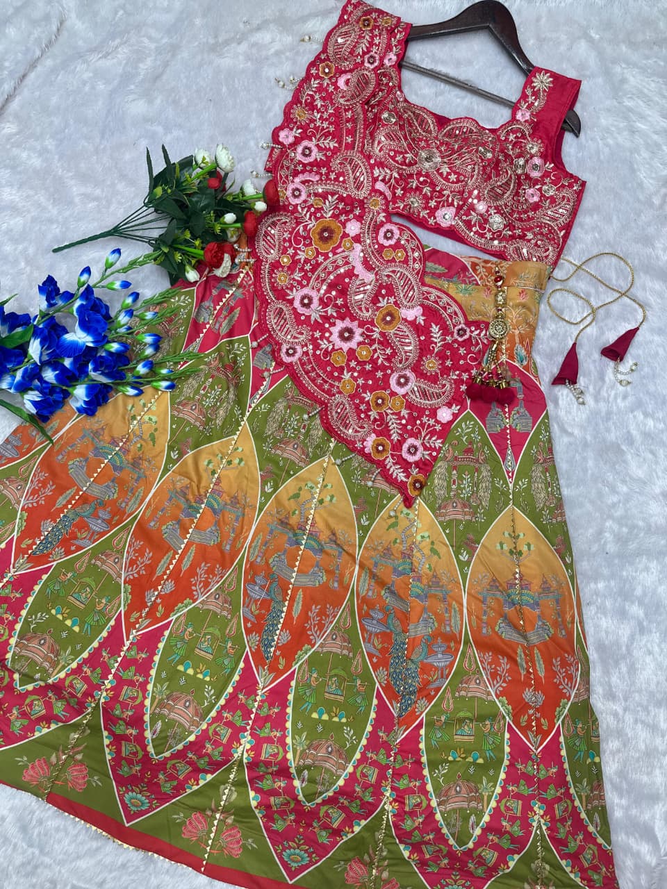 Super Embroidery Coding work  Lehengha choli