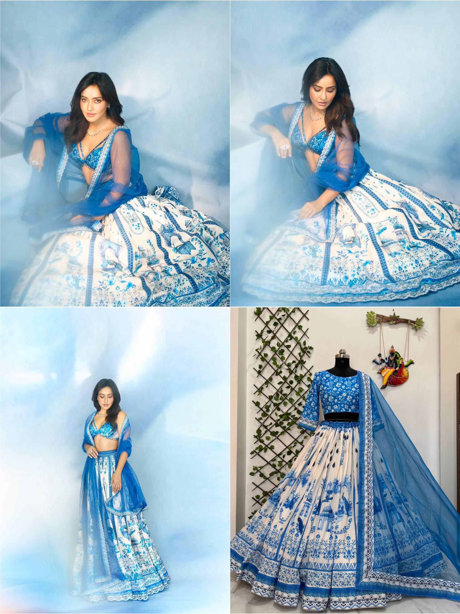 Cobalt Bloom Lehenga