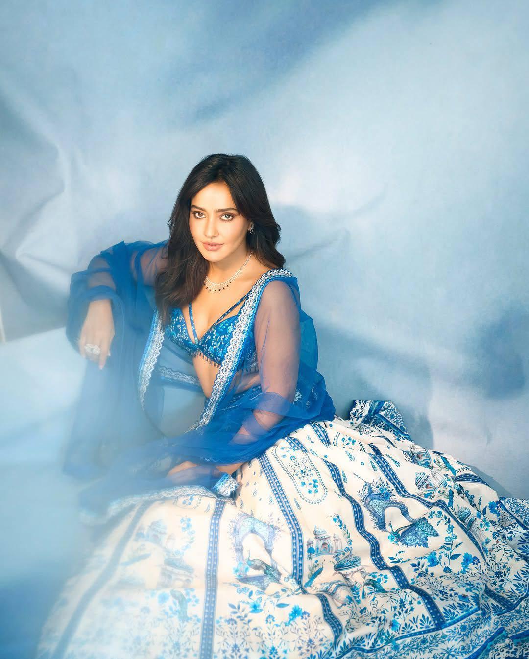 Cobalt Bloom Lehenga