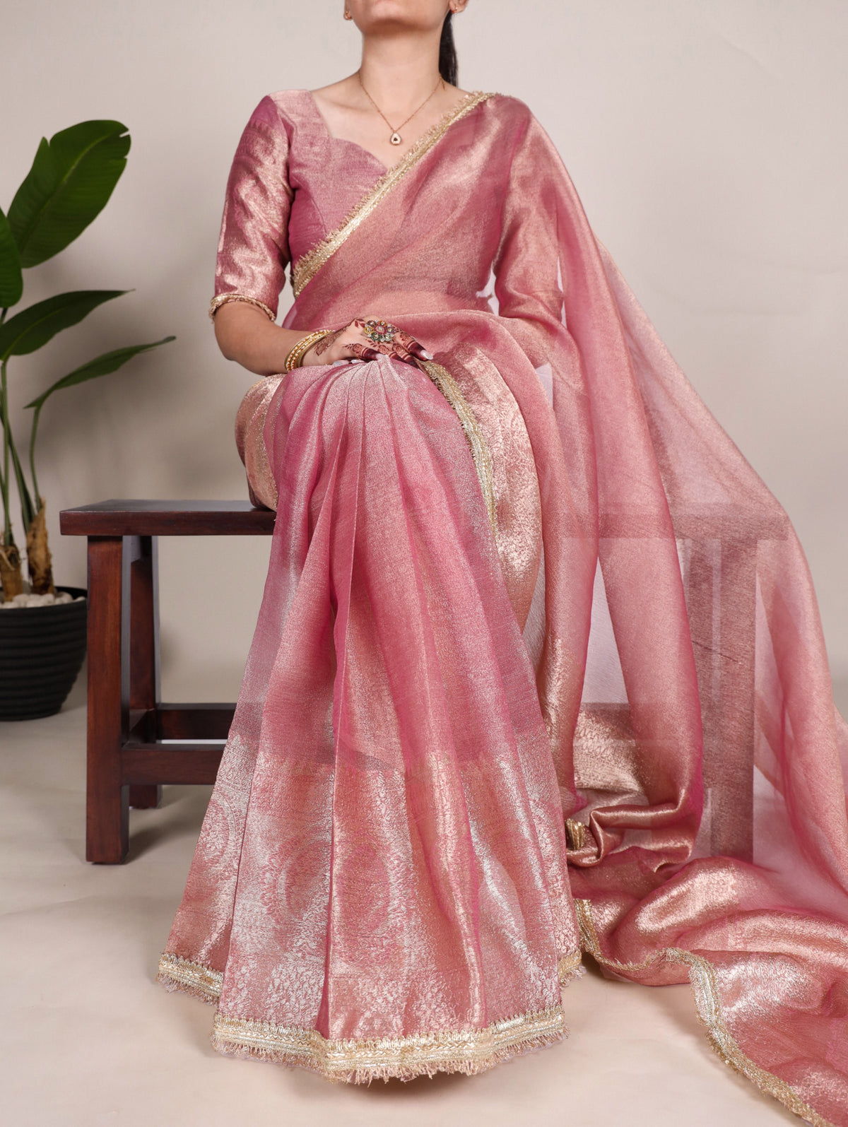 Tissue Shimmer Saree