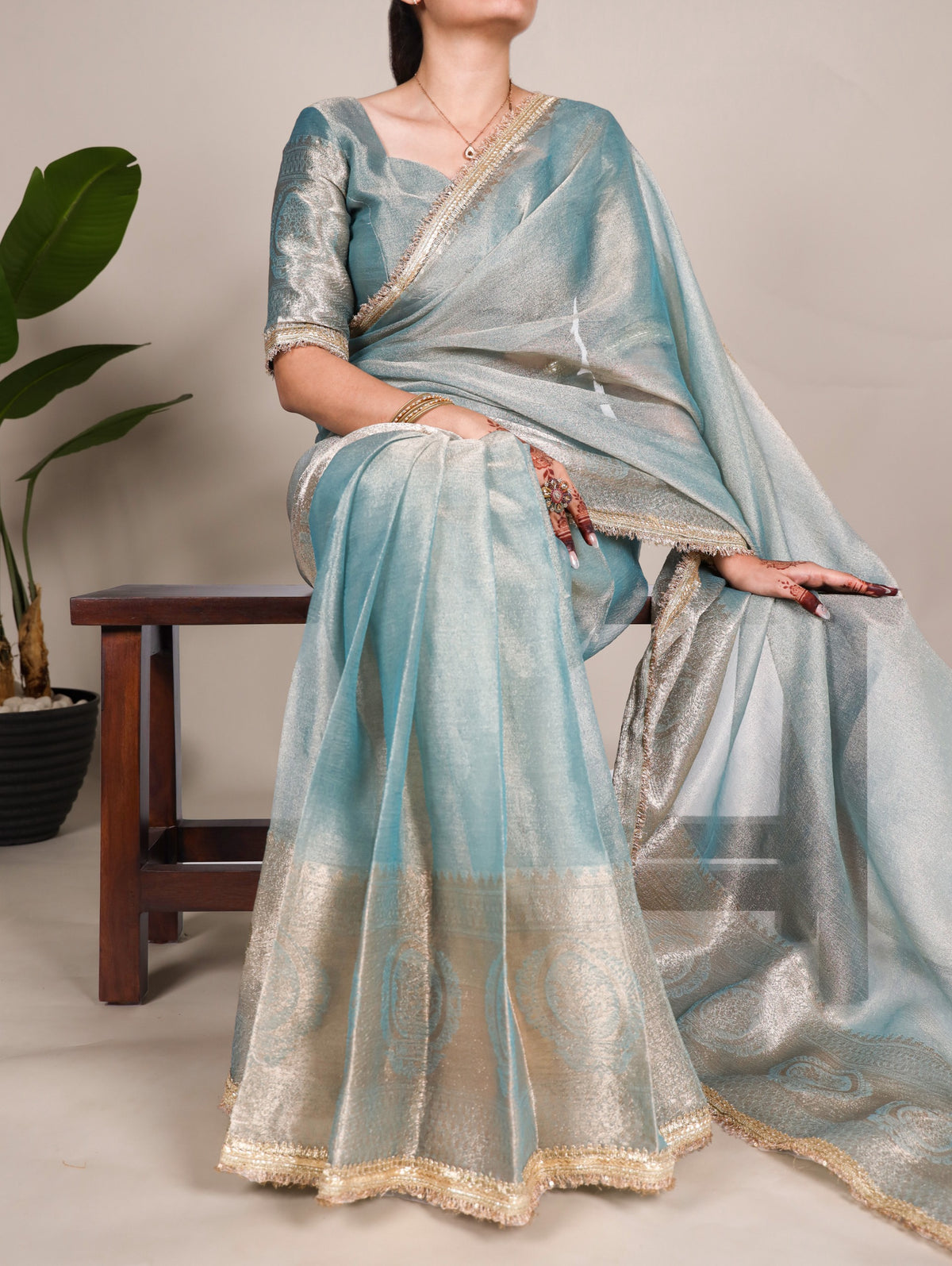 Tissue Shimmer Saree