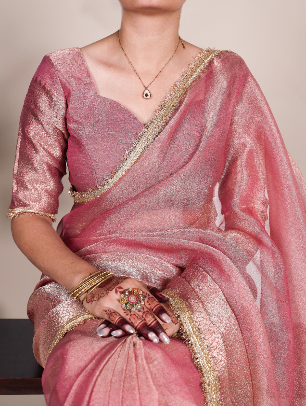 Tissue Shimmer Saree