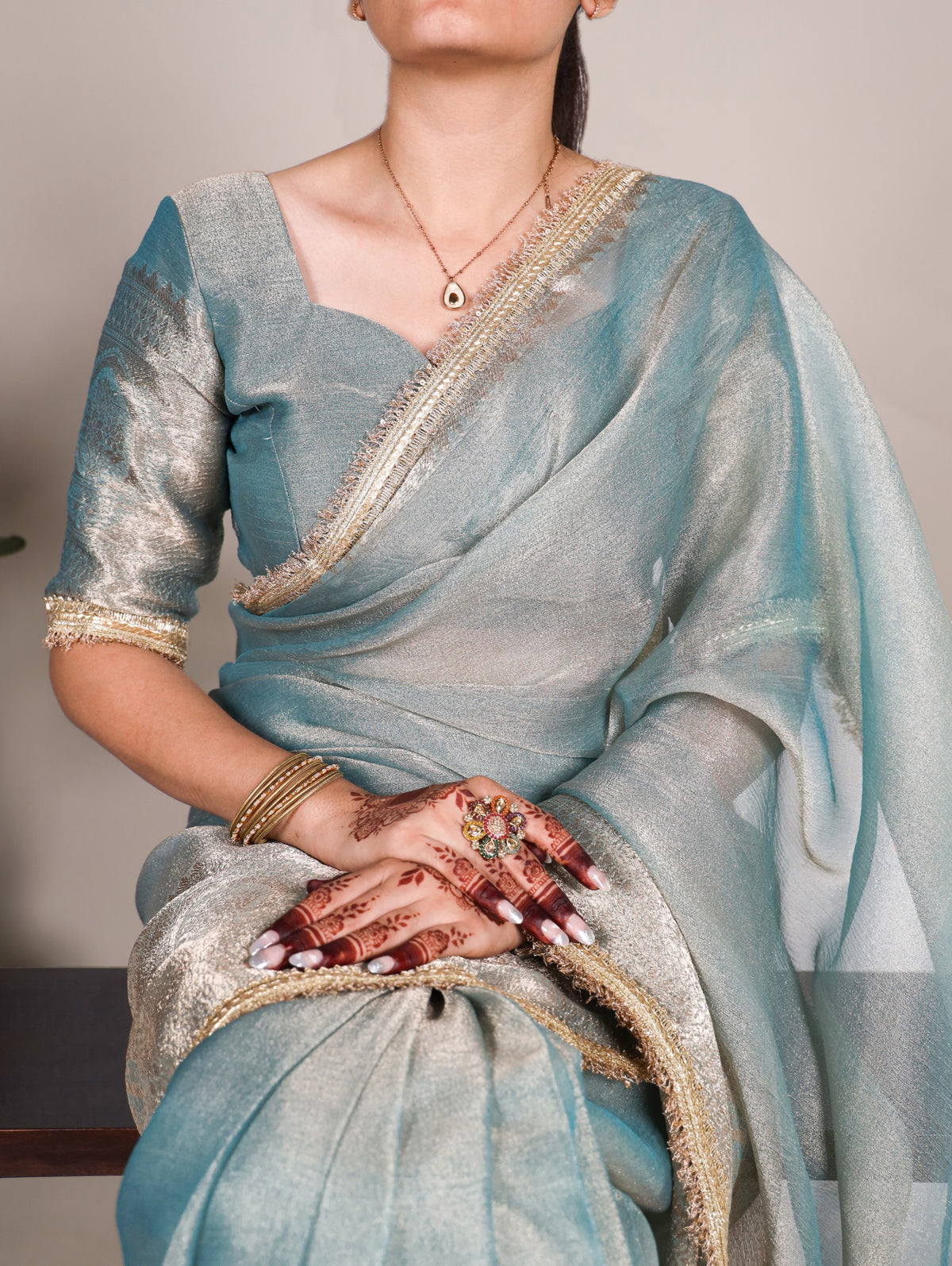 Tissue Shimmer Saree