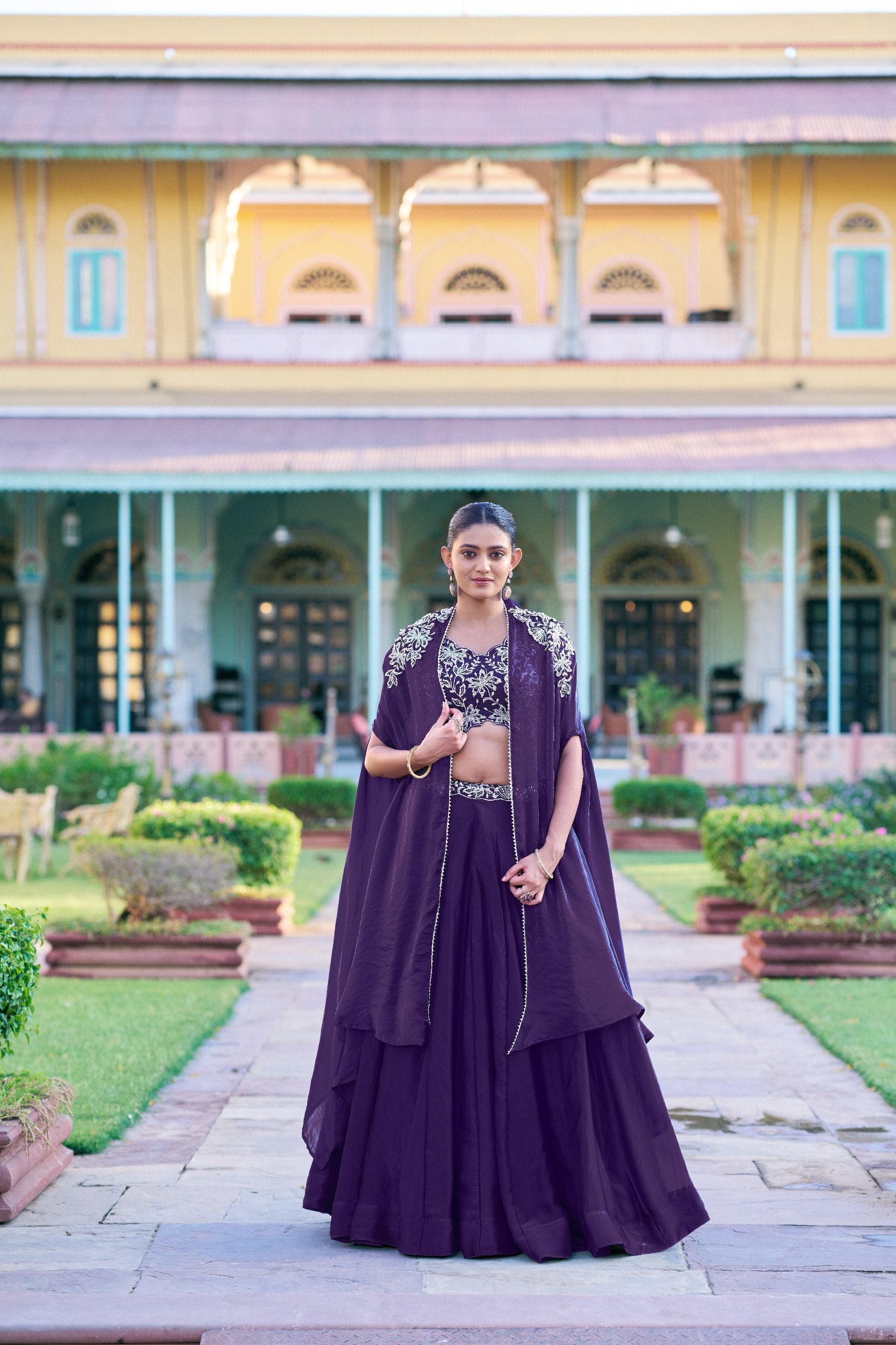 Cape Style Lehenga