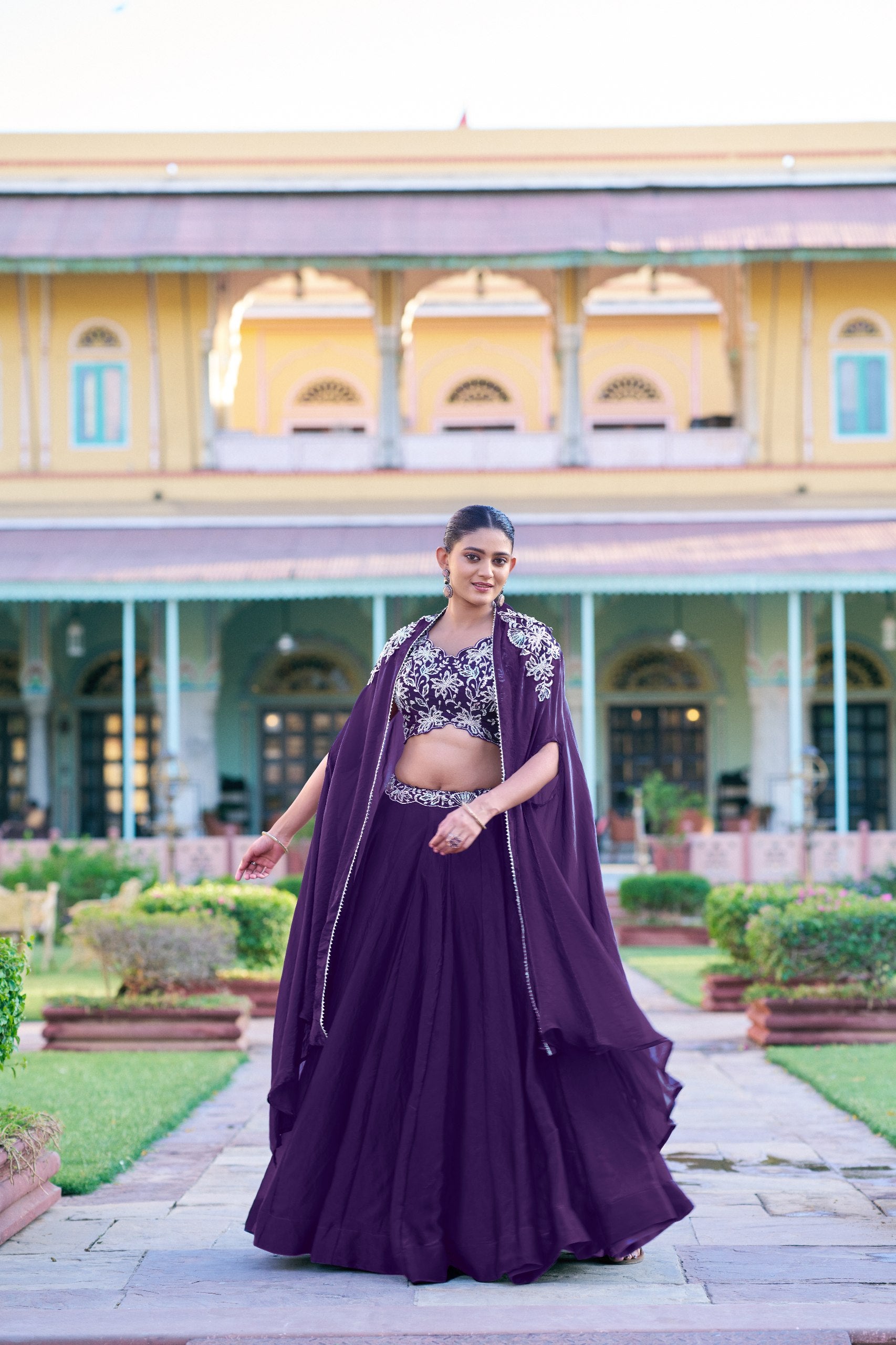 Cape Style Lehenga