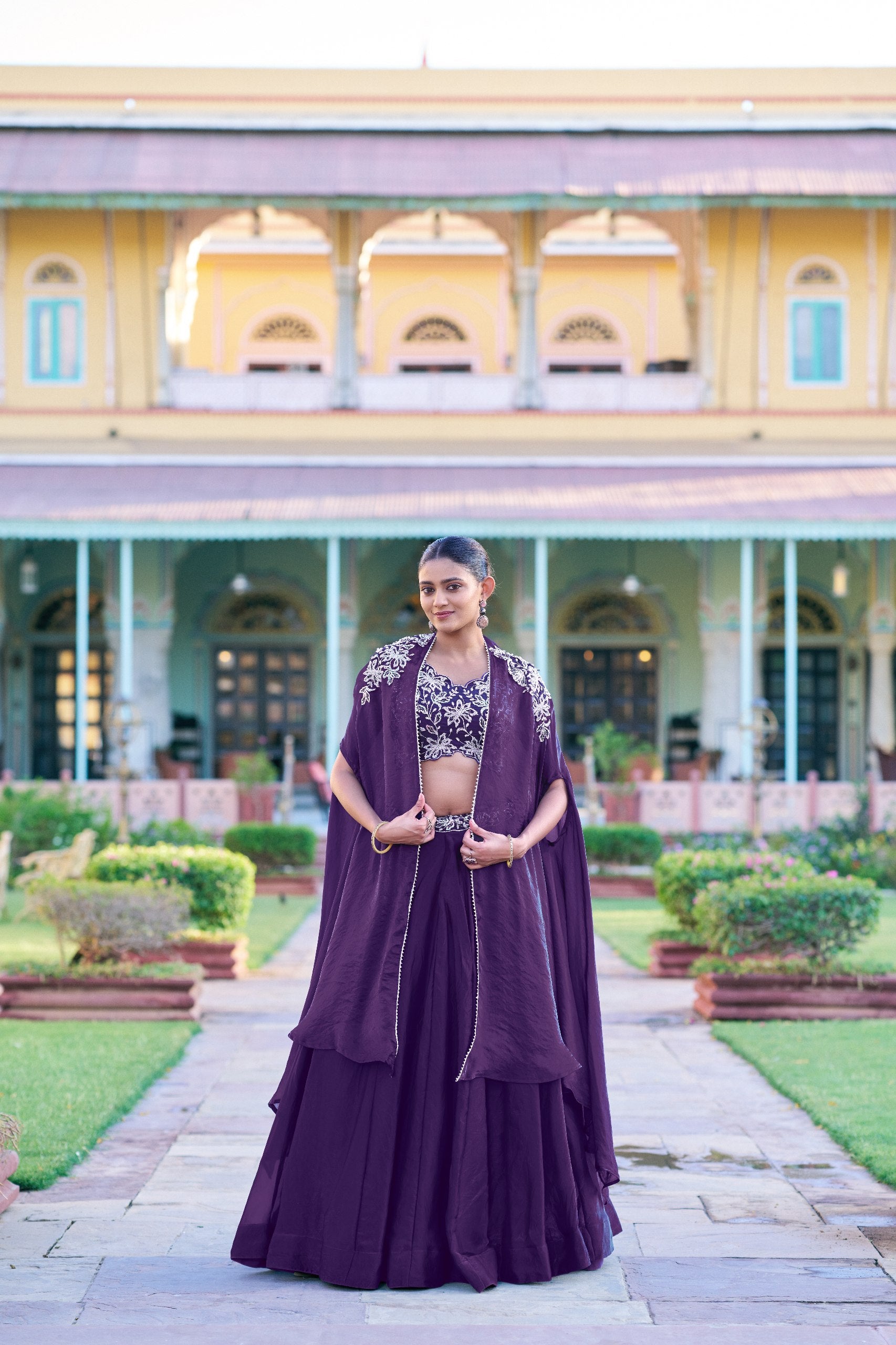 Cape Style Lehenga
