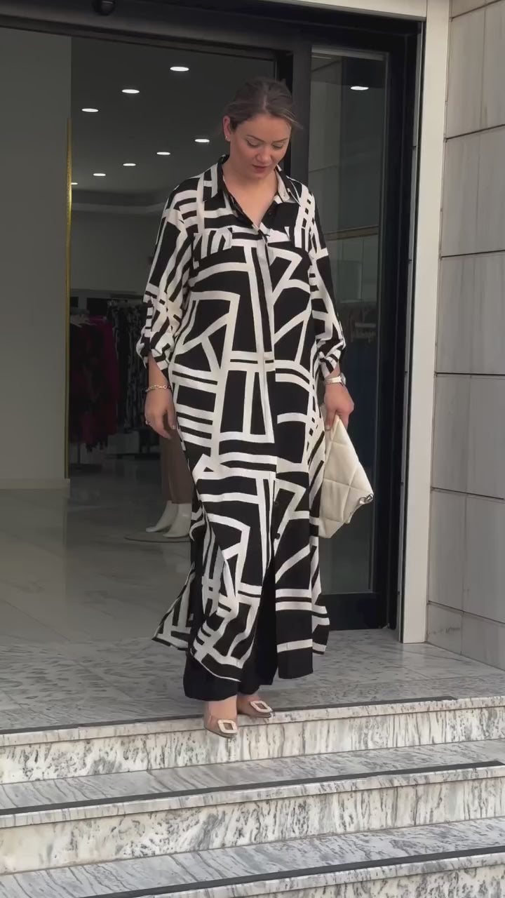 Black Abstract Co-ord Set