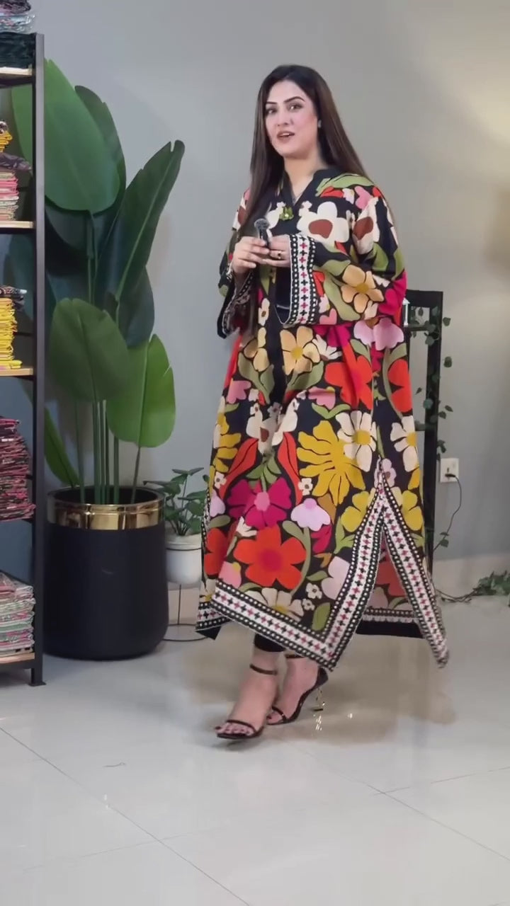 Black Big Floral Shirt