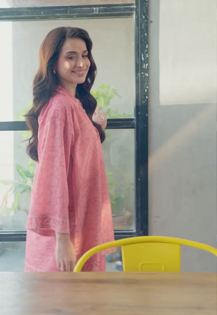 Peach Blush Textured Co-ord Set