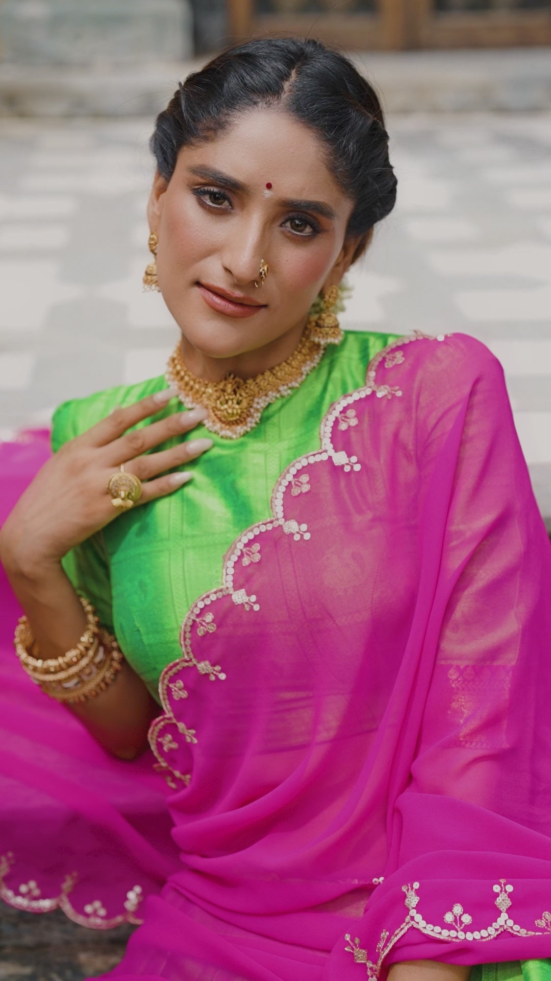 Poly Cotton Half Saree with Zari Weaving Work Lehenga Choli