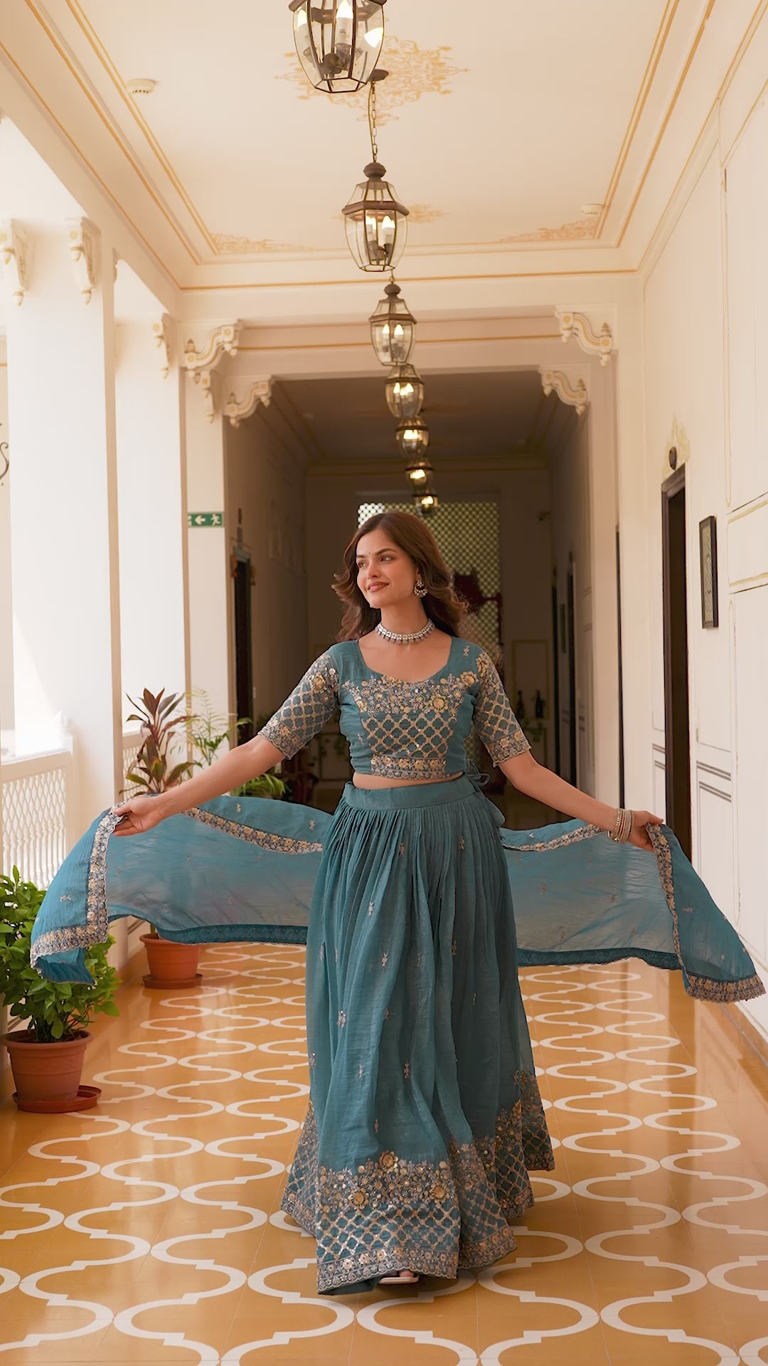 Shanvi Embroidery Sequence Lehenga Choli