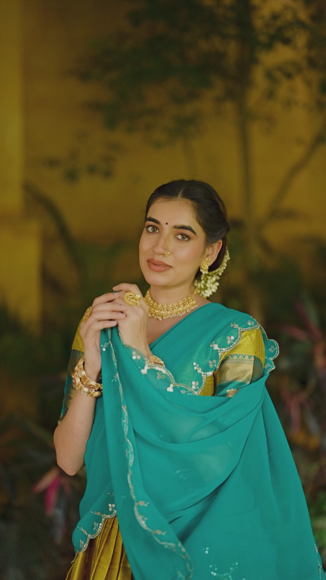 Poly Cotton Half Saree with Zari Weaving Work Lehenga Choli