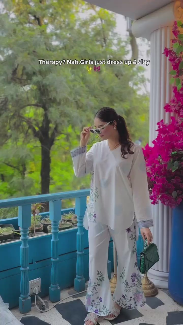 White Floral Co-ord Set