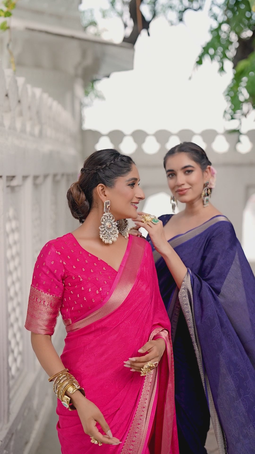 Draped in Chinon charm saree