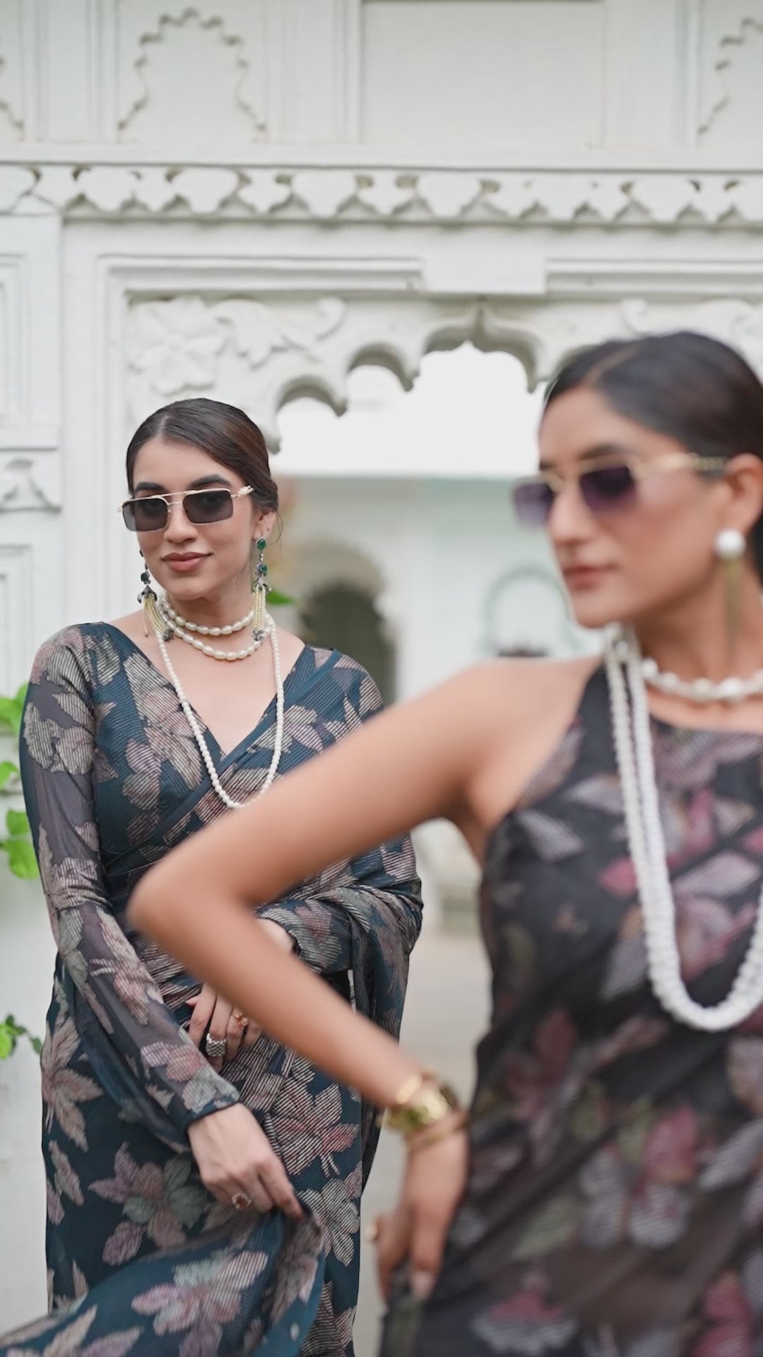 Floral Lurex Brasso saree