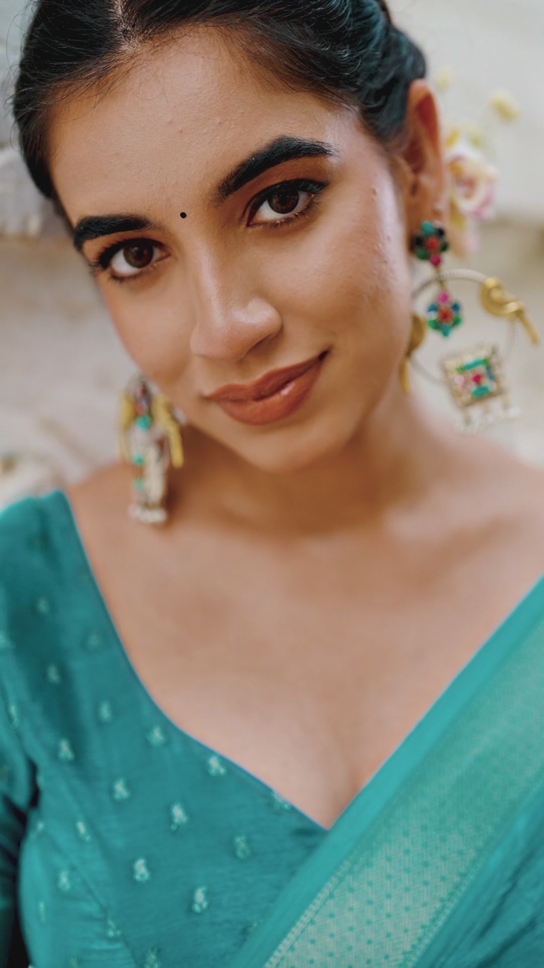 Draped in Chinon charm saree