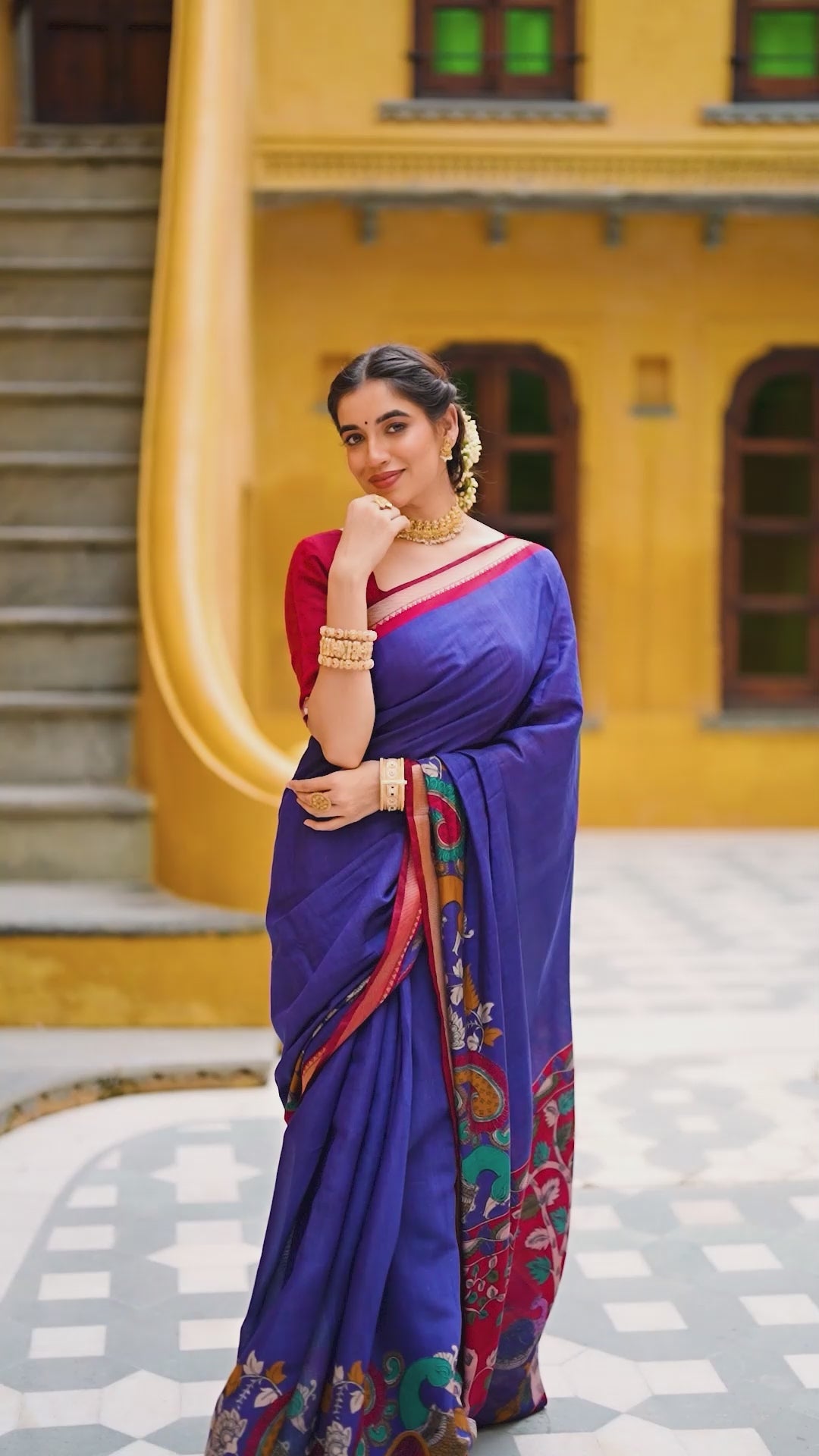 Kalamkari Royale Saree