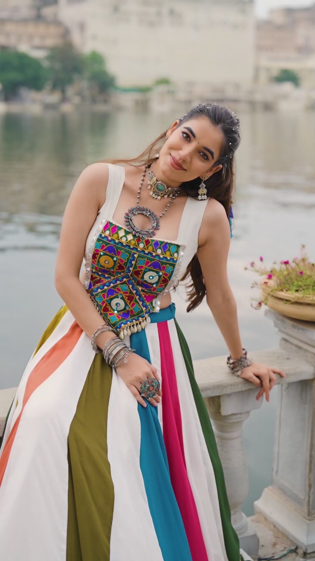 Colorful Embroidered Lehenga Choli