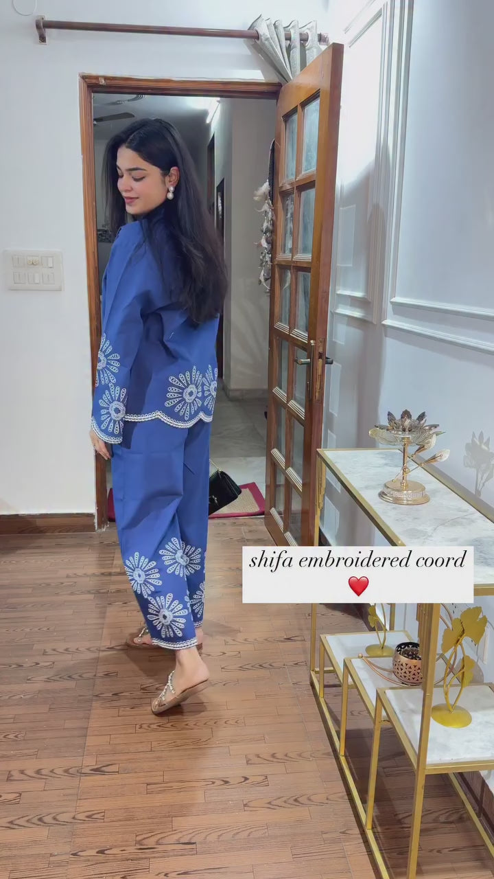 Shifa embroidered co-ord set